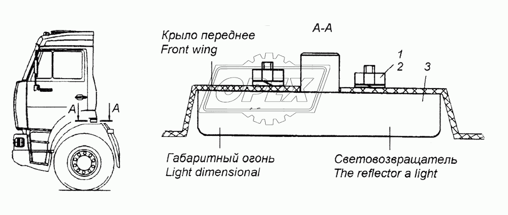 Установка боковых габаритных фонарей