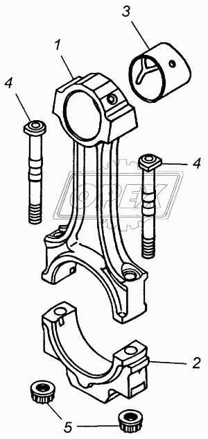 Шатун в сборе