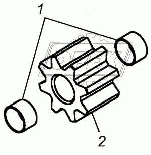Шестерня ведомая масляного насоса в сборе