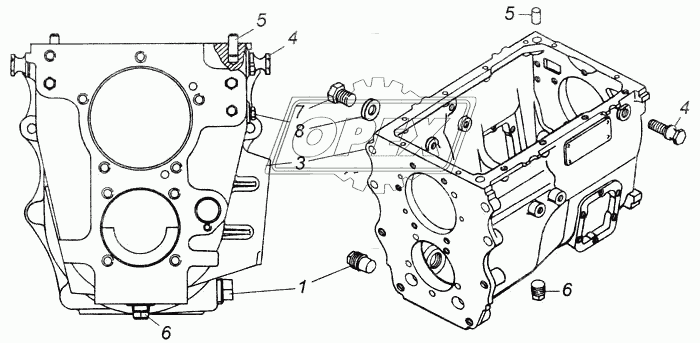Картер коробки передач в сборе