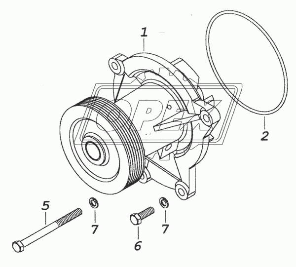 7406.1307005 Установка водяного насоса