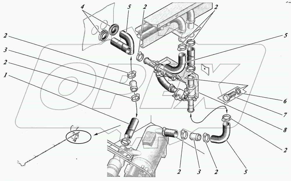  Установка трубопроводов отопления 4238-8106004