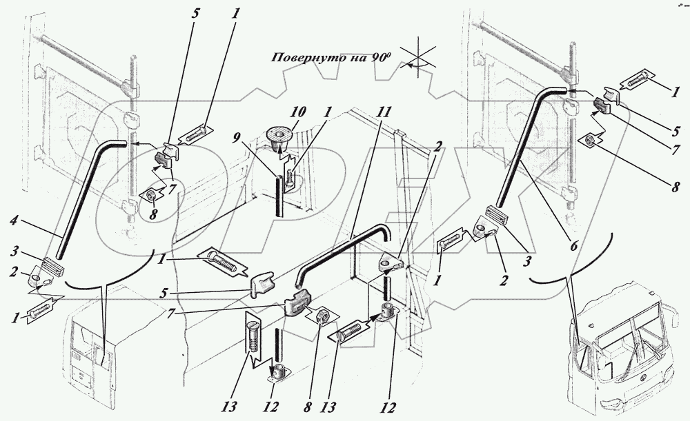  Установка поручней 4238-8200002