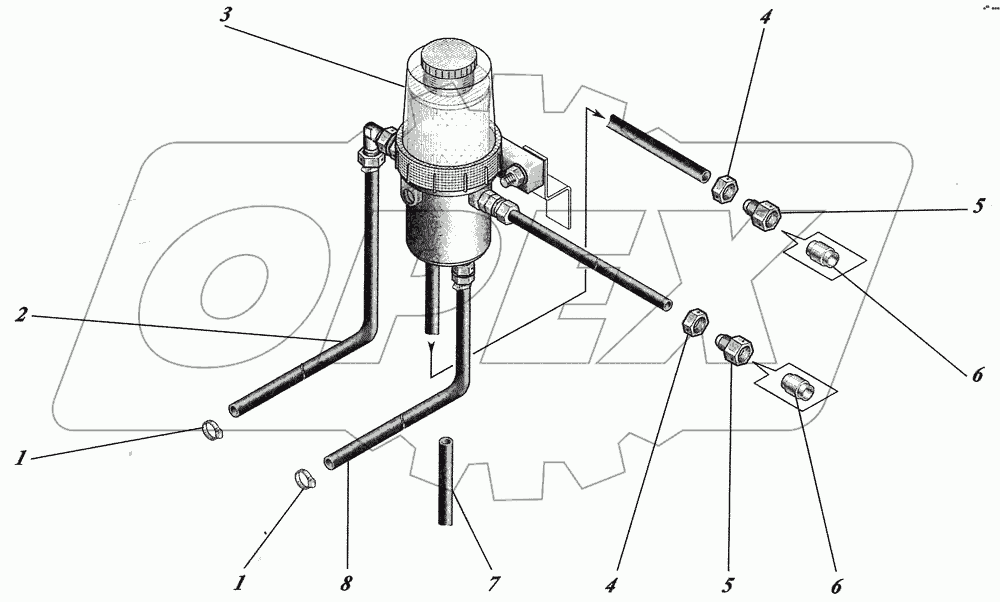  Установка топливных трубопроводов 4238-1104002