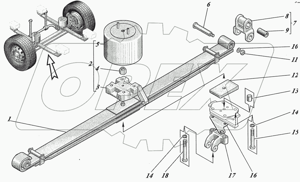  Ось передняя 4238-01-3000004