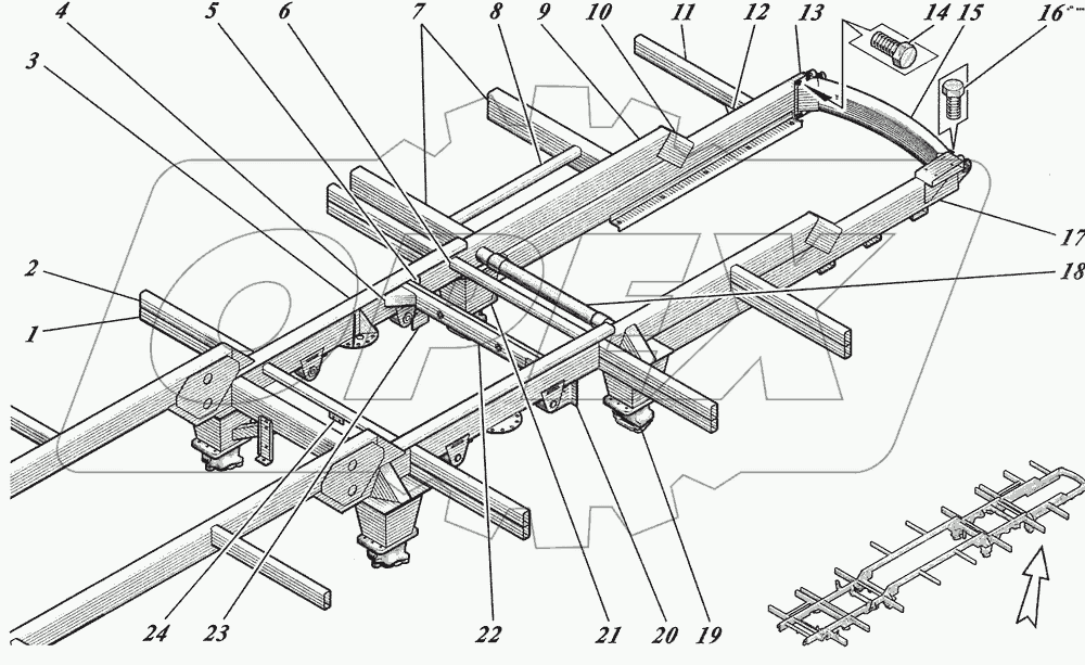  Каркас основания 4238-5101010