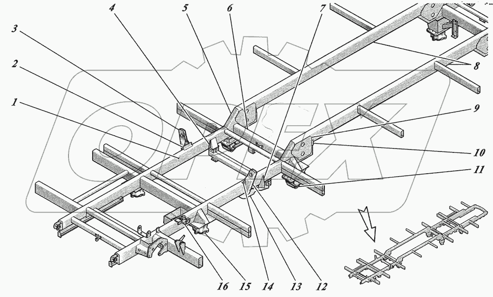  Каркас основания 4238-5101010