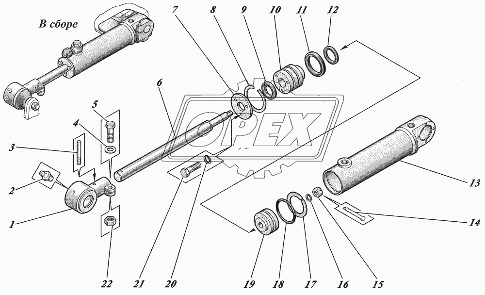  Цилиндр гидроусилителя руля с корпусом шарнира 3205-3405005-030