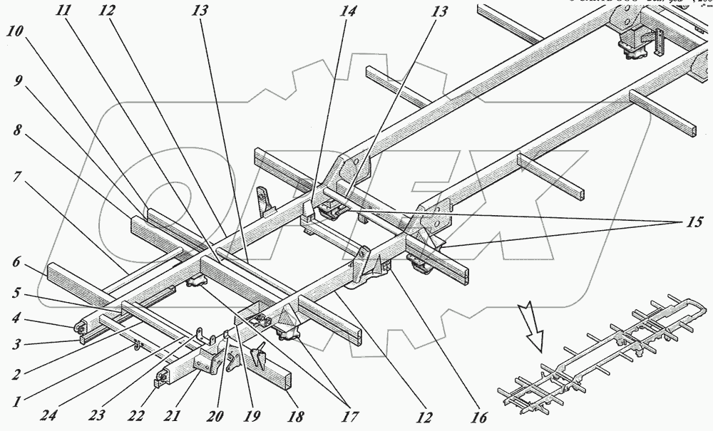  Каркас основания 4238-5101010