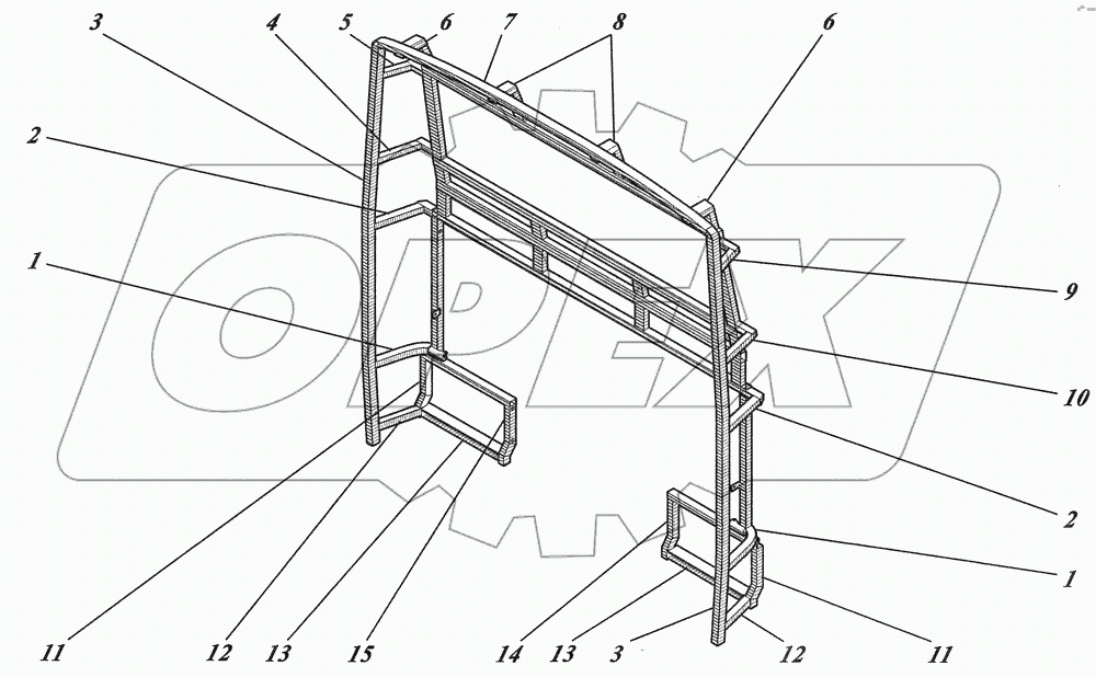  Каркас задка 4238-5601010