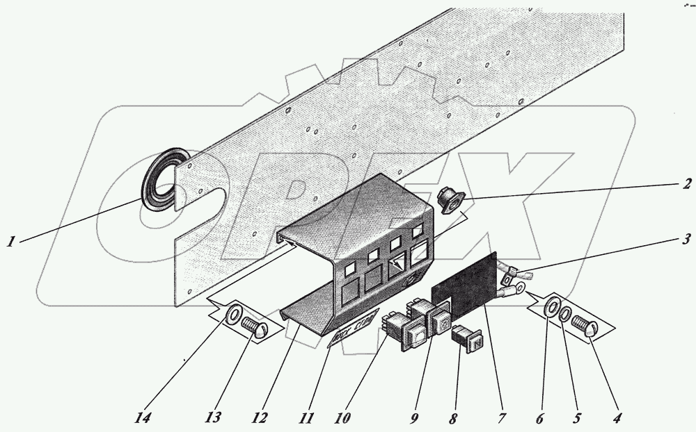  Задний электрощит 4235-3747030