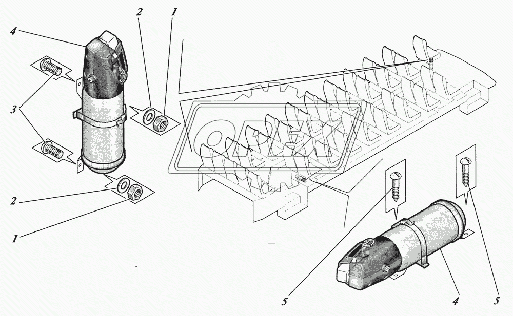 Установка огнетушителей 4230-3910002