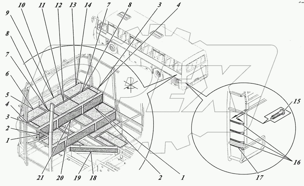  Установка термошумоизоляции кузова 4238-5012002