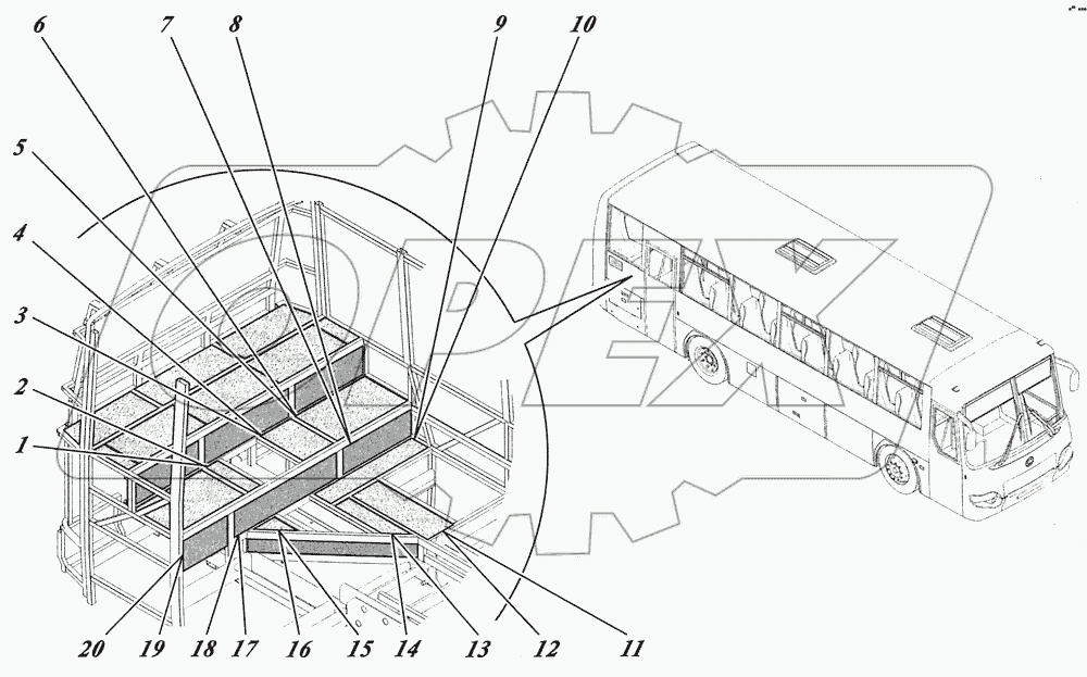  Установка термошумоизоляции кузова 4238-5012002