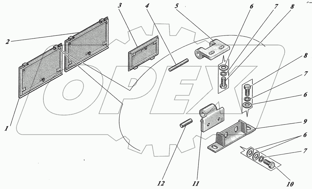  Навеска люков боковин 4238-5413010