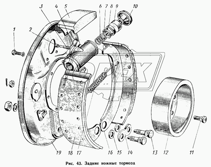 Задние ножные тормоза