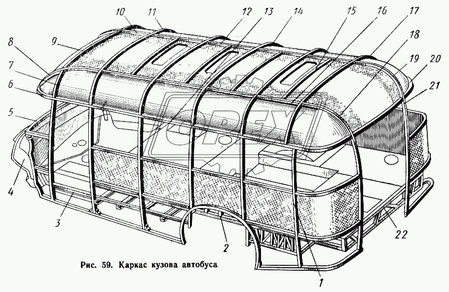 Каркас кузова автобуса