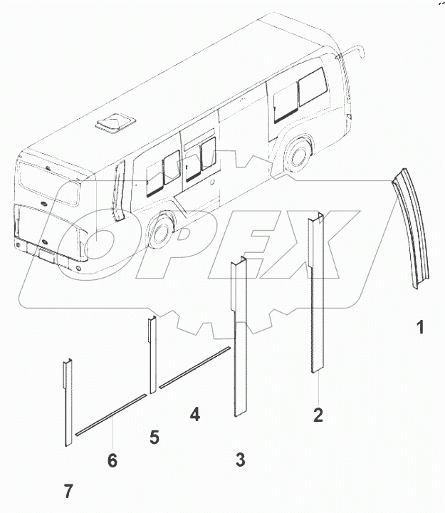  54-2077 Right cladding column