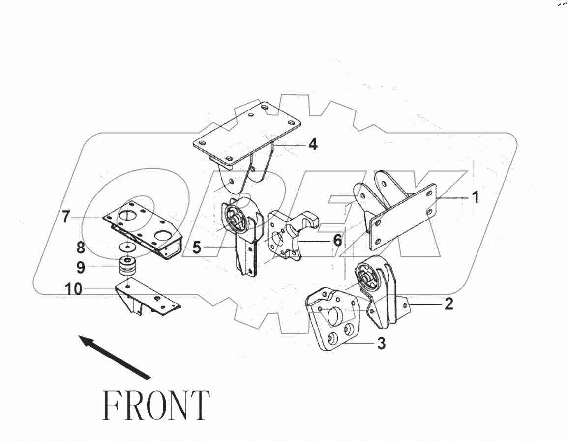  10-0513 Drive motor suspension