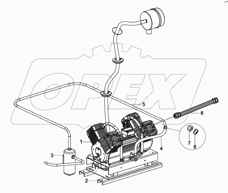  Air compressor connecting pipe
