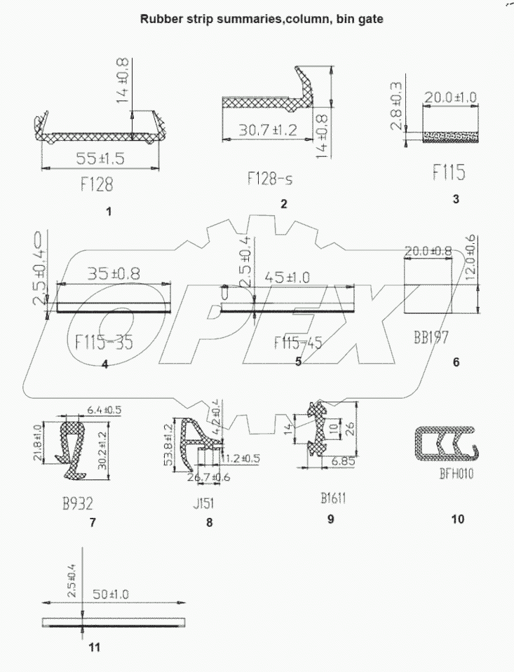  Warehouse door column strips