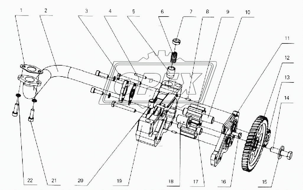 Assembly, oil pump