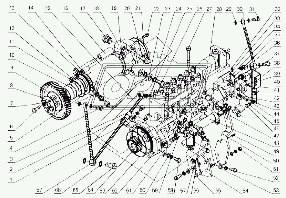 Assembly, fuel injection pump