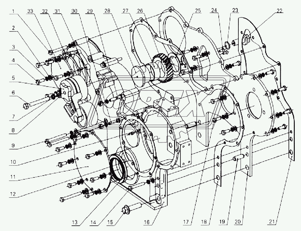 Timing gear housing