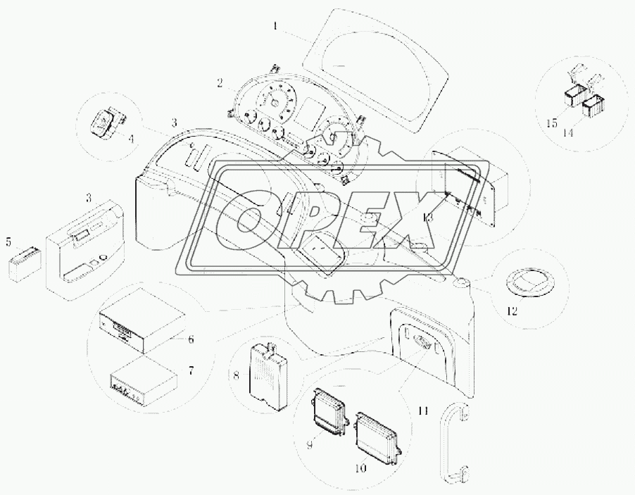 Instrument desk and electrical equipment