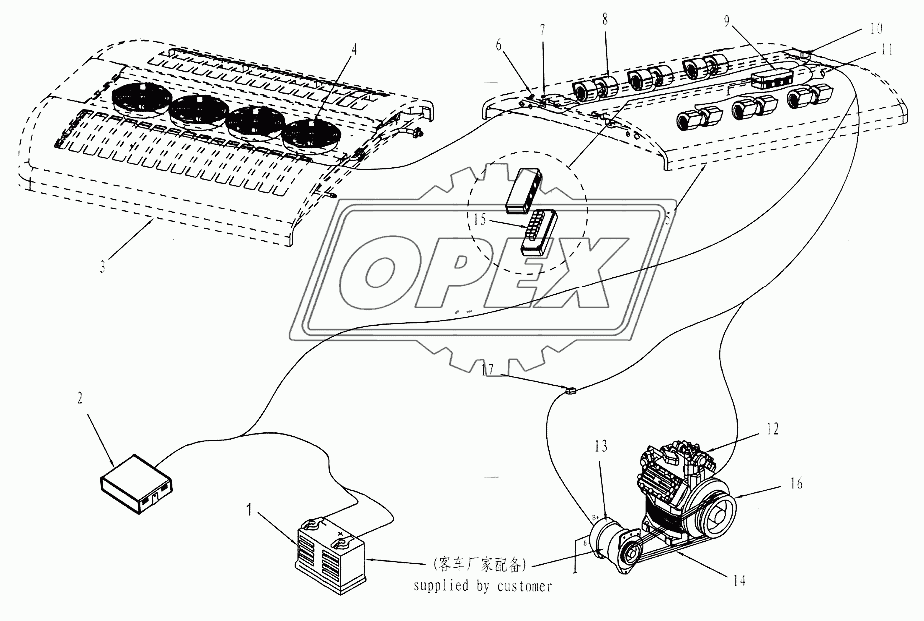 Air conditioner-Wiring harness sketch