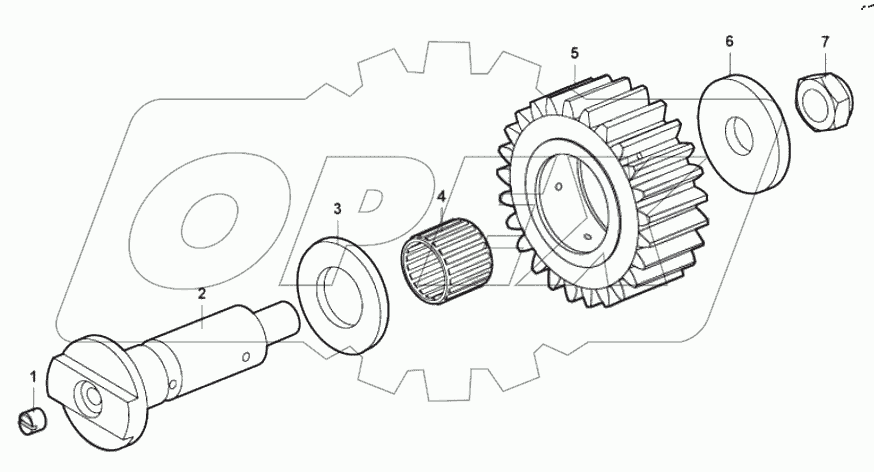  Reverse gear intermediate shaft