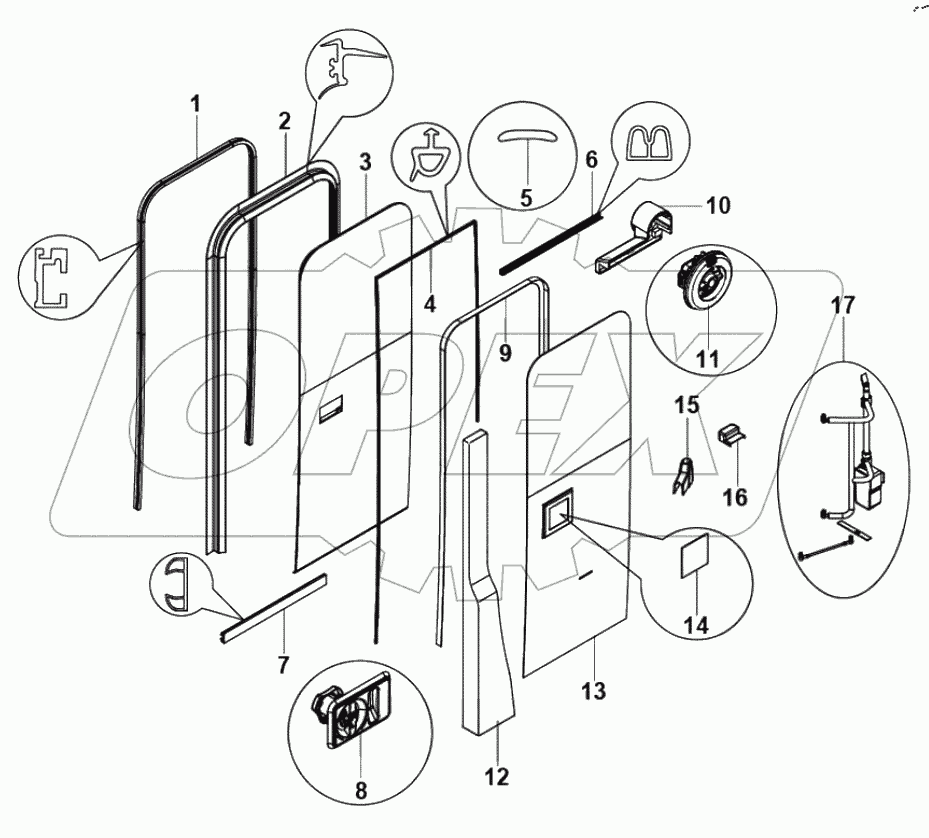  Middle passenger door