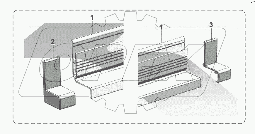  Plastic seat fixing profiles