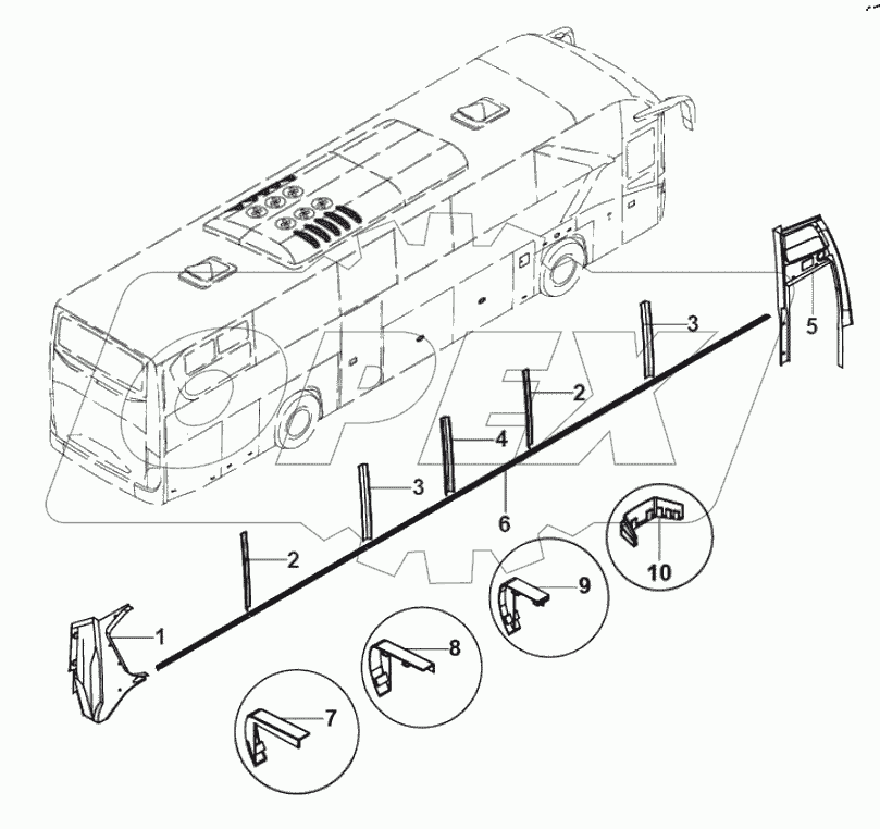  Right cladding column