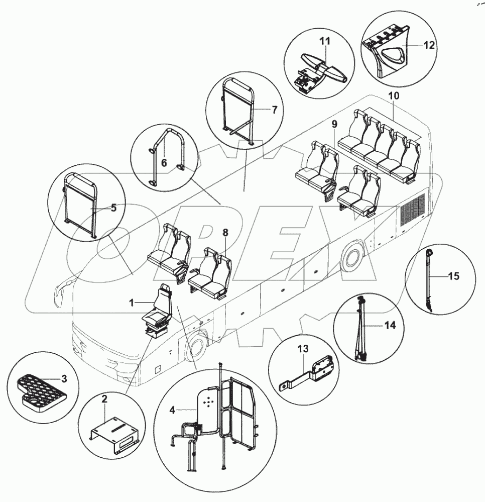  Seats and guardrails