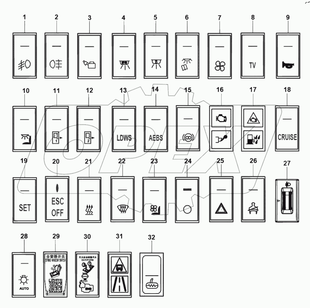  Rocker switch indicator light