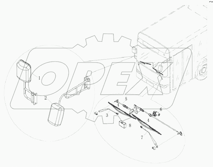 REARVIEW MIRROR AND WIPER
