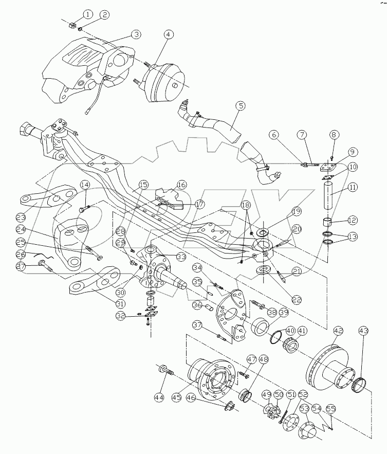 FRONT AXLE 30ZDS08F-00005