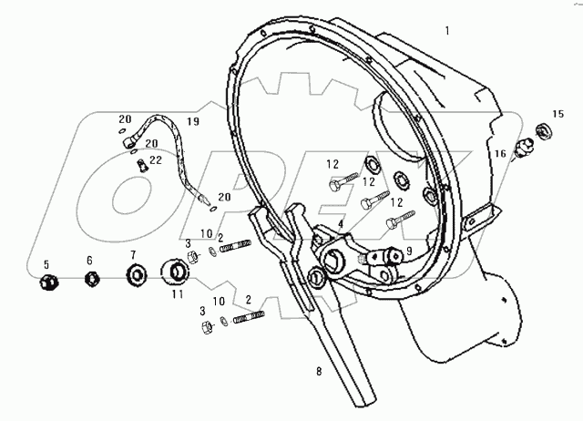 OUTPUT FLANGE (WITH RETARDER)