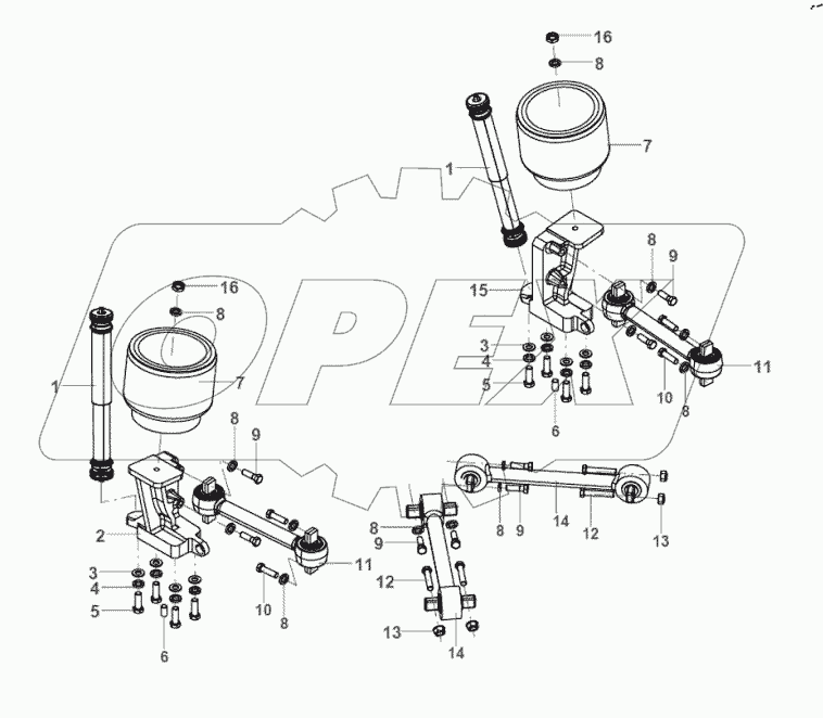  29-KL-0065 Follower axle suspension