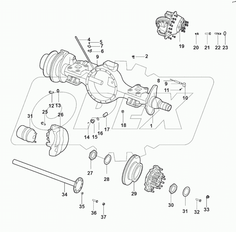  24-DF-0109 Rear axle