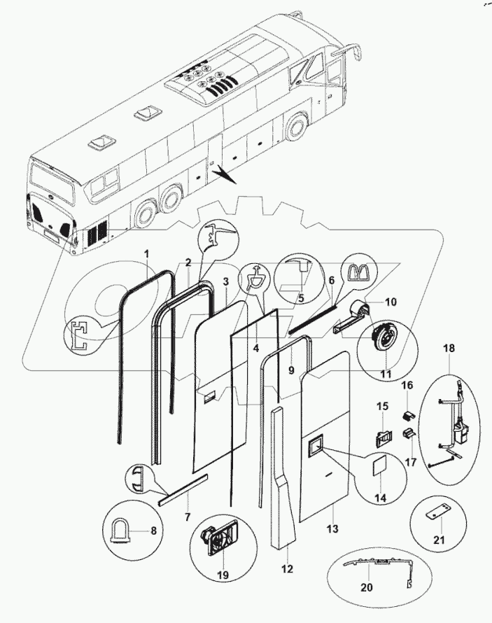  61-1068 Middle passenger door