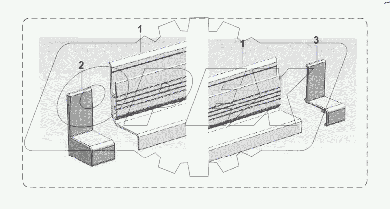  54-1759 Plastic seat fixing profile