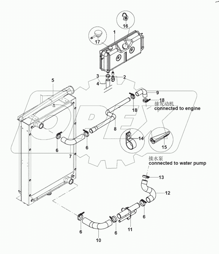  13-1326 Cooling water pipe