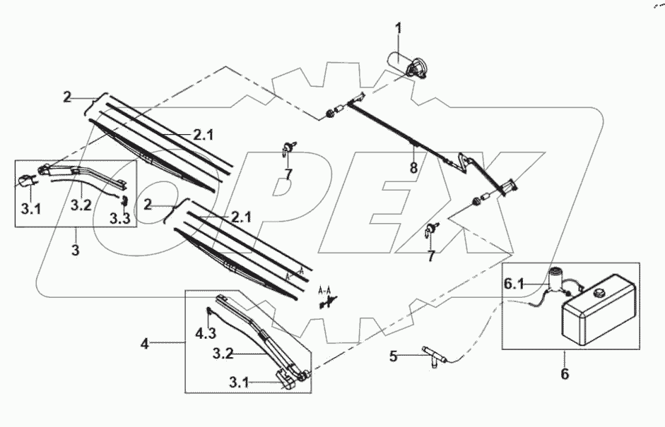  82-0804 Wiper assembly
