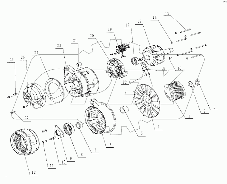 279400380 AC172RA 363B ALTERNATOR ASSY