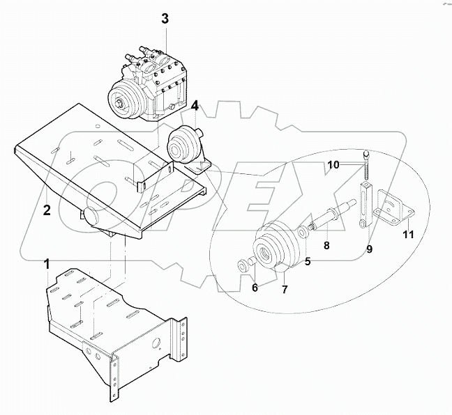 AIR CONDITIONER COMPRESSOR MOUNTING