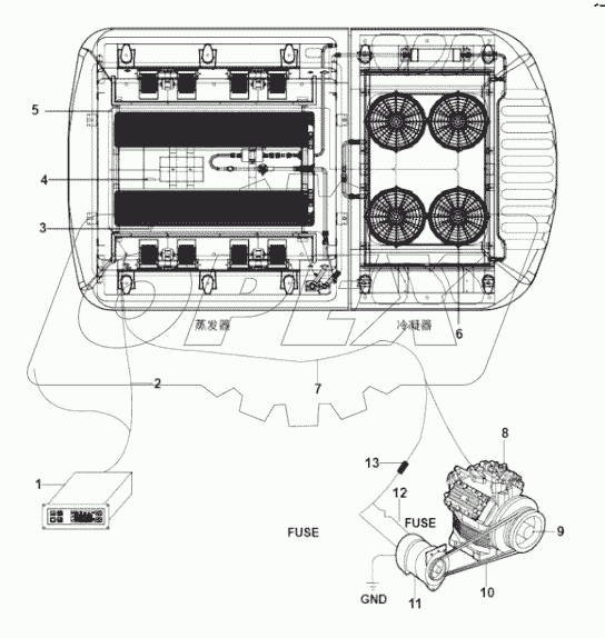 AIR CONDITIONER LAYOUT DIAGRAM