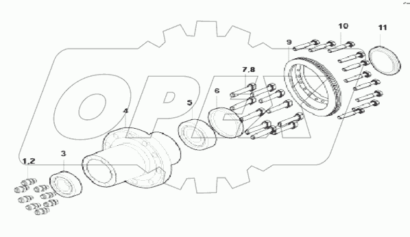 WHEEL HUB AND BRAKE DIC ASSY