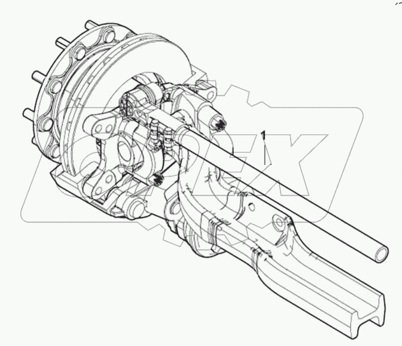  30-DF-A002 Front axle assembly